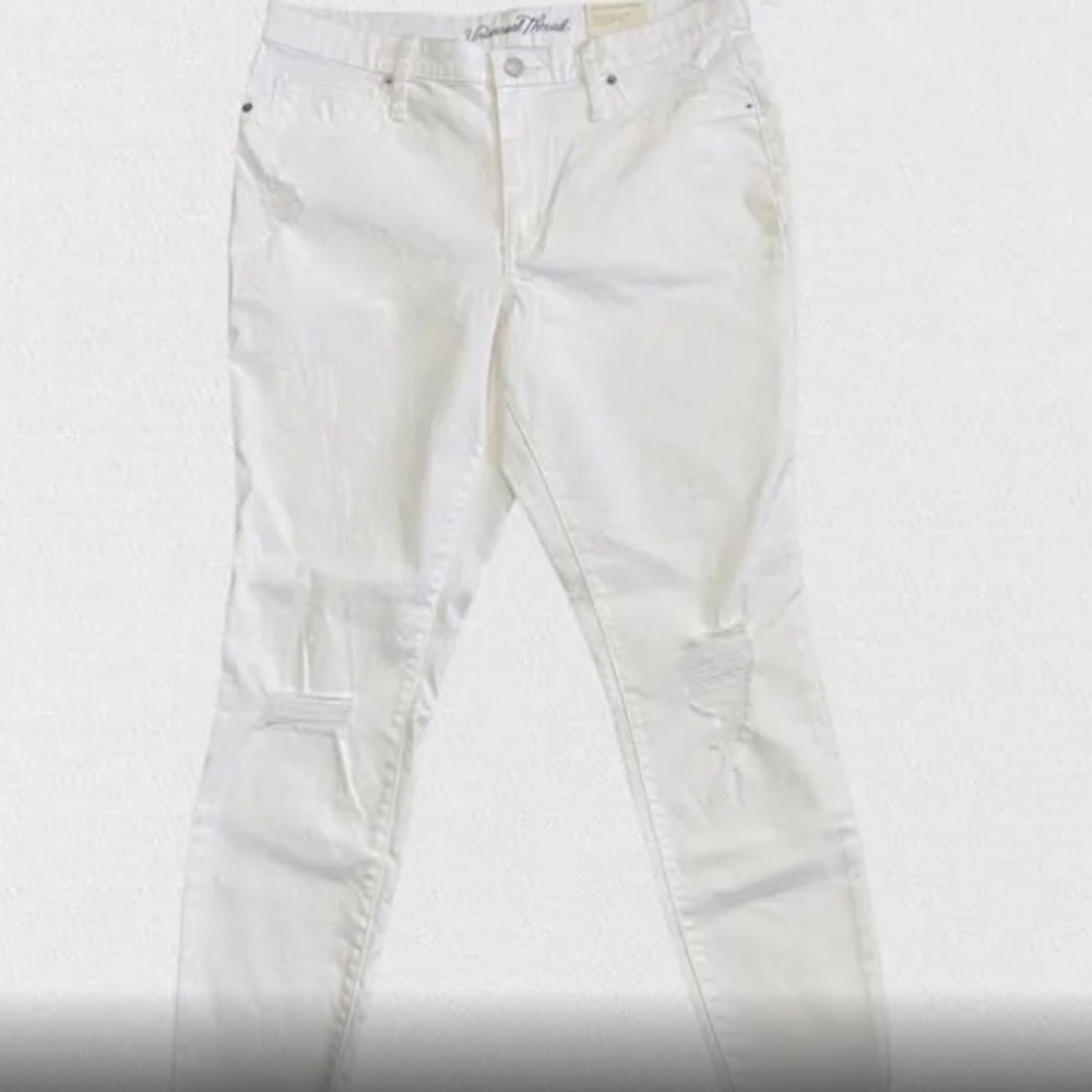 White high rise jegging